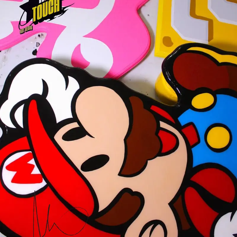 Tableau artisanal en résine époxy – Design MARIO